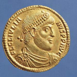 Solidus (obverse) of Julian the Apostate (361-363) Draped, Cuirassed, Wearing a Diadem by Roman